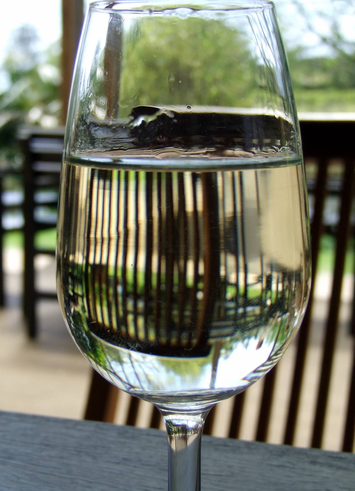 Taça de vinho diante da paisagem da Serra do Lume